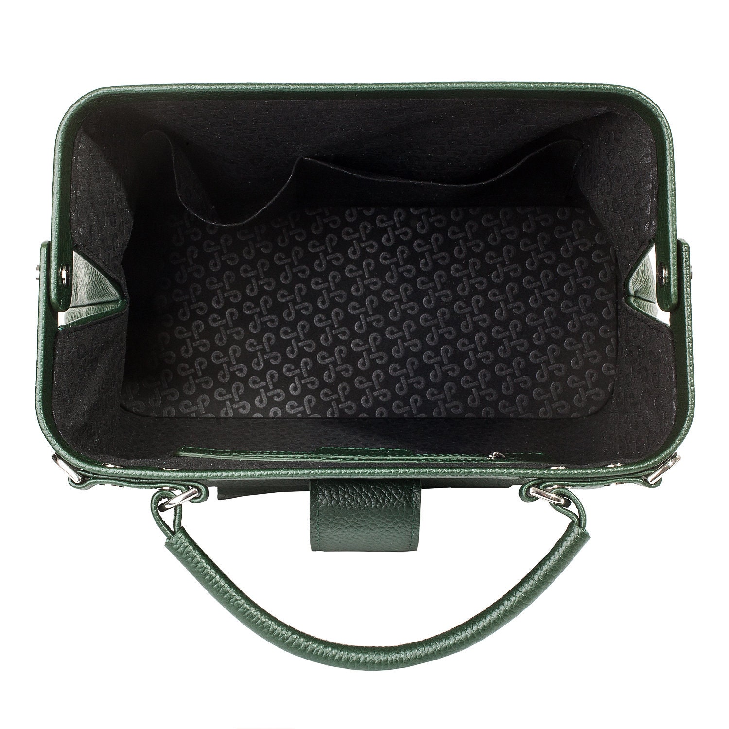 Leather doctor bag for women, Green Leather Handbag Top Handle, Women's Leather doctor Bag, KF-4729 - Image 4