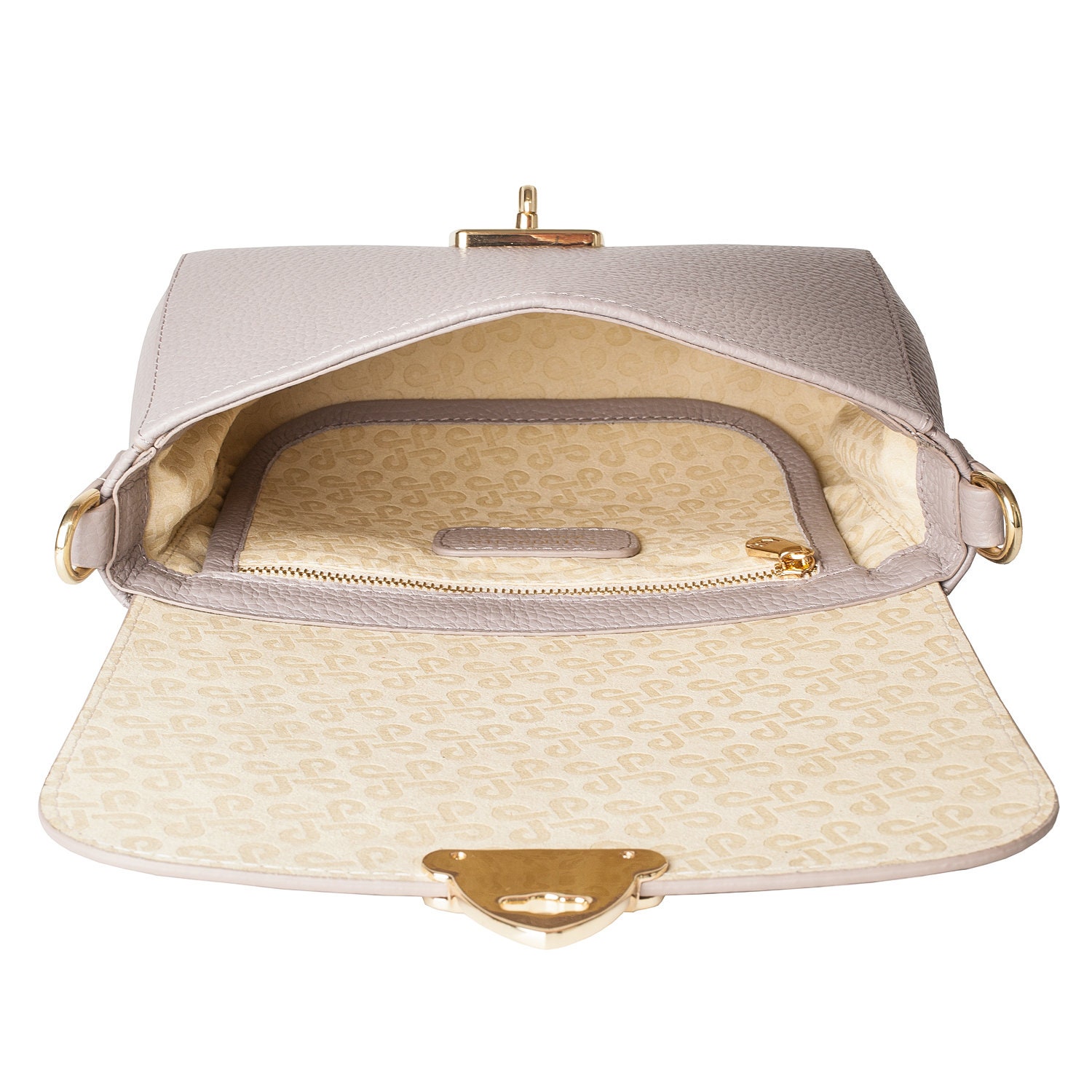 Leather Cross body Bag, Light Taupe Leather Shoulder Bag, Women's Leather Crossbody Bag, Leather bag KF-4052 - Image 3