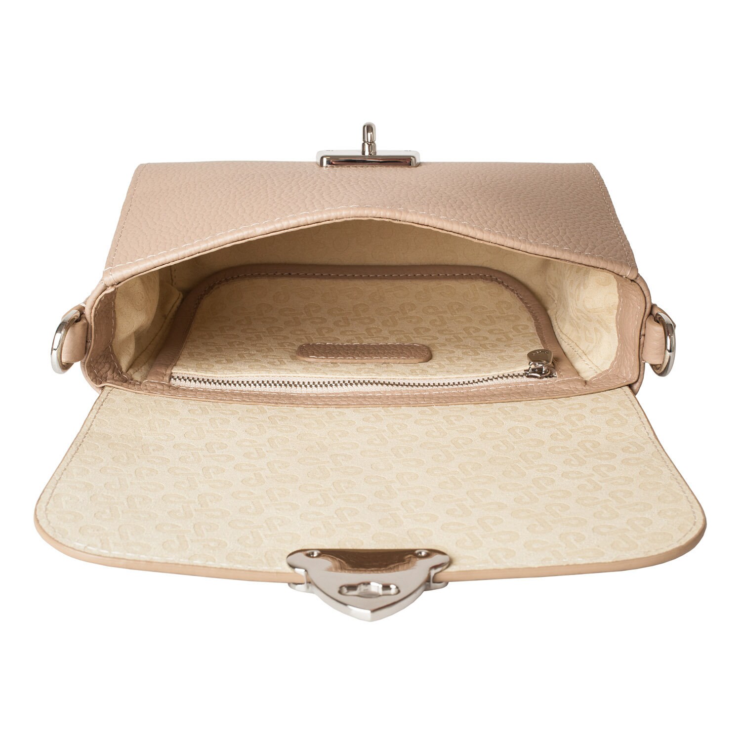 Leather Crossbody Bag, Beige Leather Shoulder Bag, Women's Leather Cross body Bag, Leather bag KF-4231 - Image 5