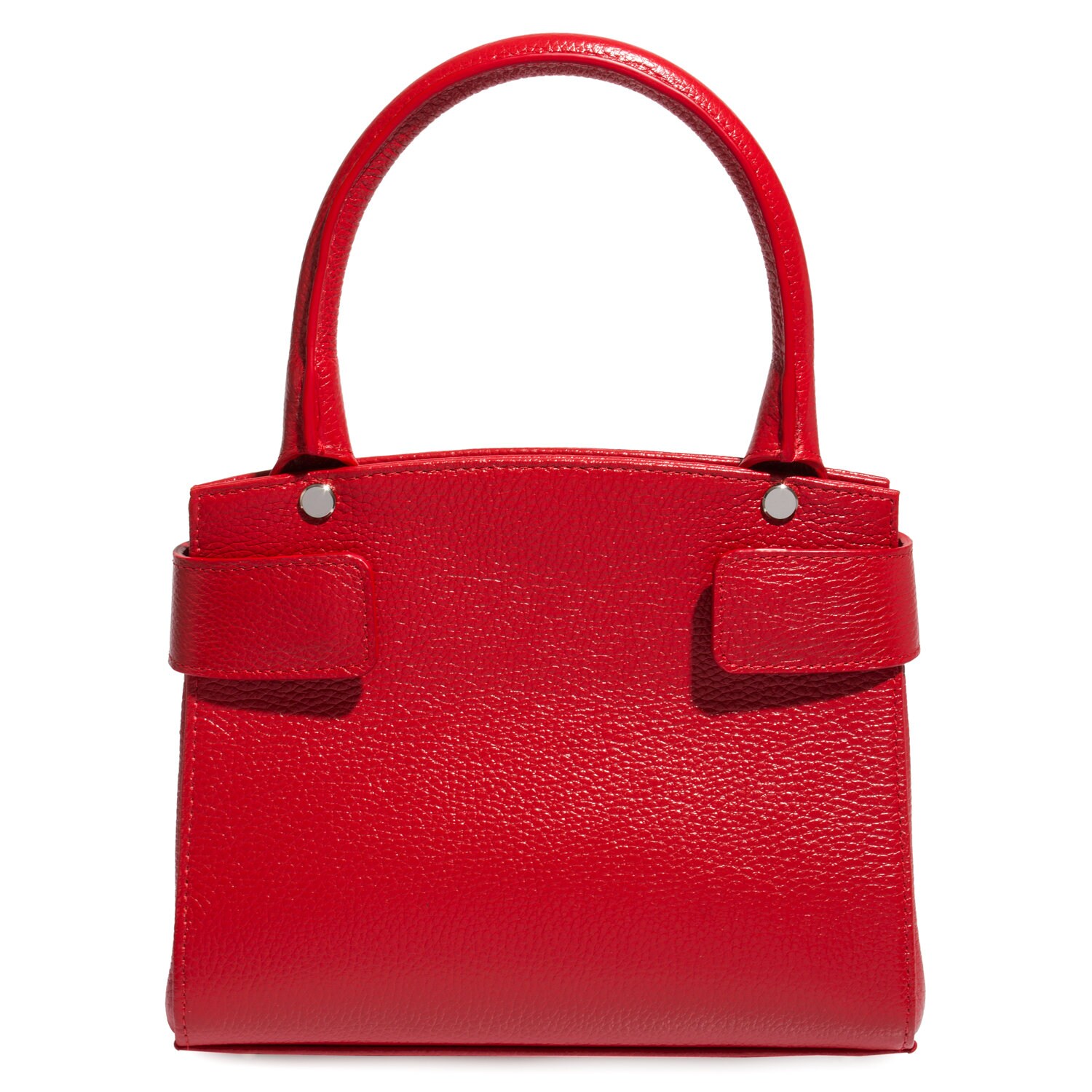 Leather Top Handle Bag, Red Leather Handbag Top Handle, Women's Leather Bag KF-4963 - Image 3