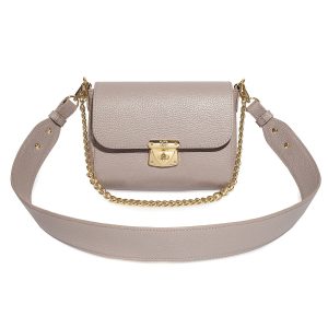 Leather Cross body Bag, Light Taupe Leather Shoulder Bag, Women's Leather Crossbody Bag, Leather bag KF-4052