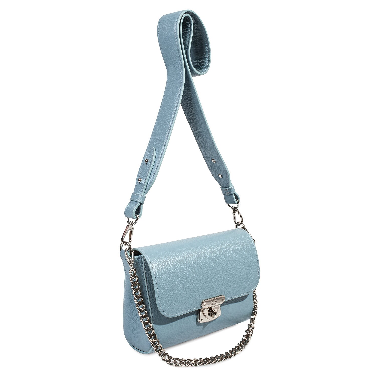 Leather Cross body Bag, blue Leather Shoulder Bag, Women's Leather Crossbody Bag, Leather bag KF-3608 - Image 2