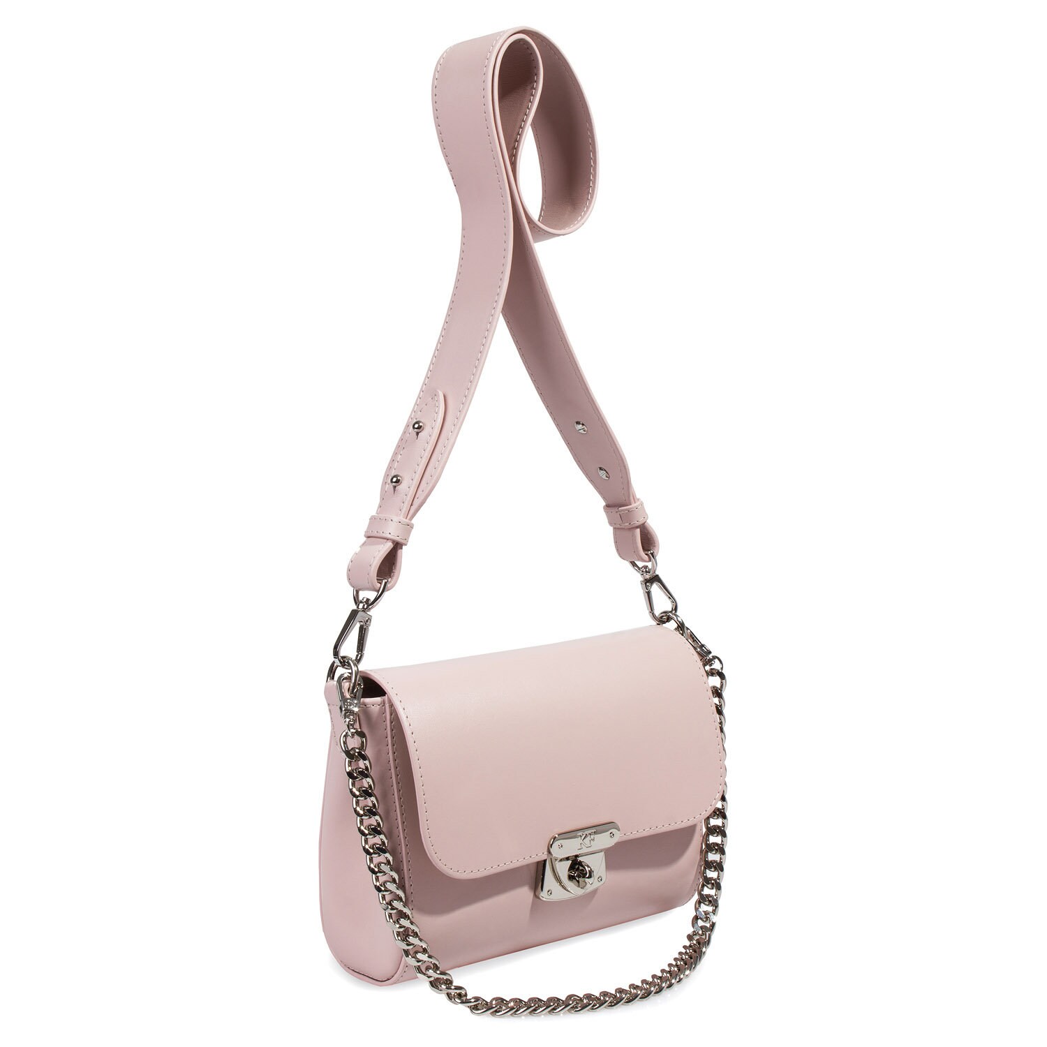 Leather Crossbody Bag, Light pink Leather Shoulder Bag, Women's Leather Cross body Bag, Leather bag KF-4955 - Image 2