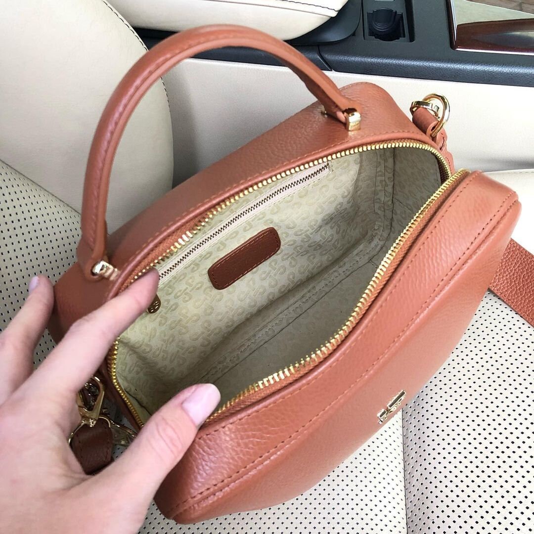 Leather Cross body Bag, Ginger Leather Shoulder Bag, Women's Leather Crossbody Bag, Leather bag KF-4637 - Image 3
