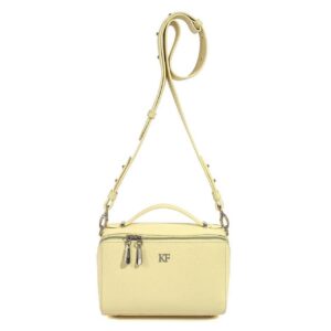 Leather Cross body Bag, Yellow Leather Shoulder Bag, Women's Leather Crossbody Bag, Leather bag KF-3041