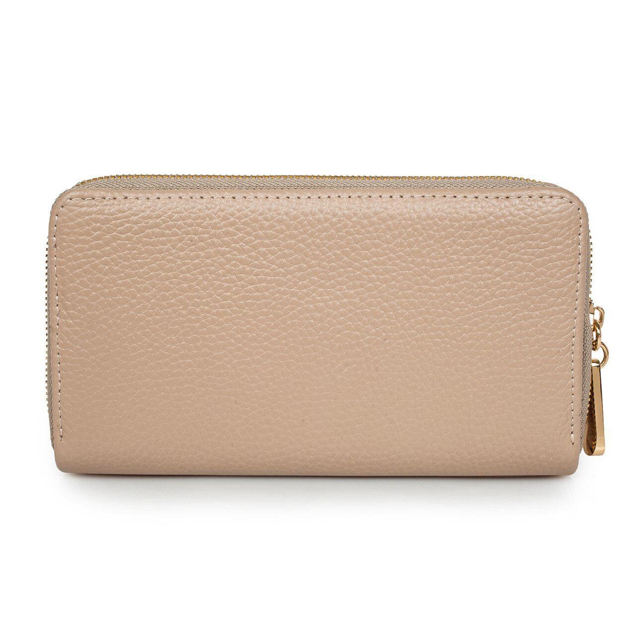 Leather Wallet Woman, Beige Leather Womens Wallet, Woman leather wallet, Zipper woman wallet, Clutch wallet, Wallet for her KF-2716 - Image 3