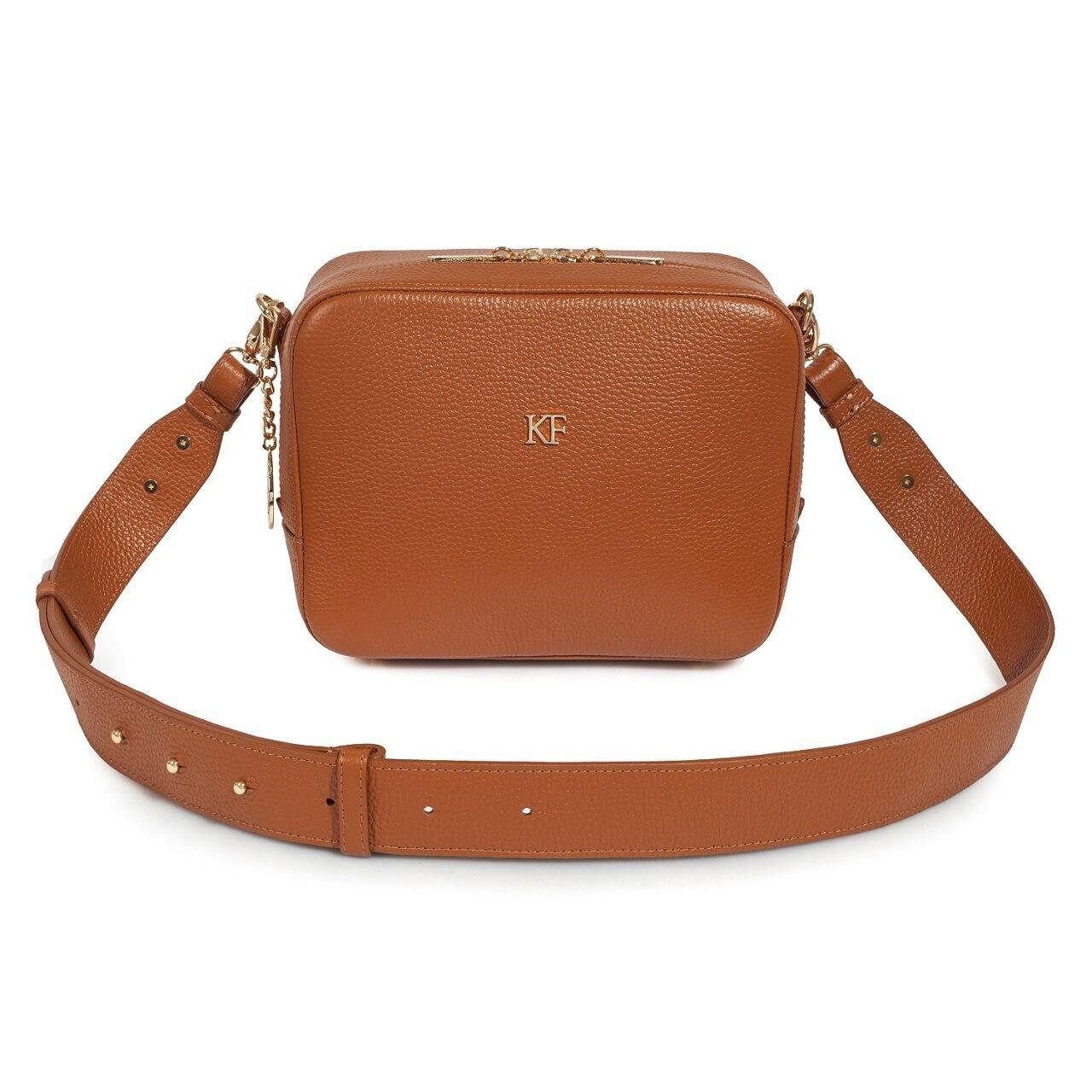 Leather Cross body Bag, Ginger Leather Shoulder Bag, Women's Leather Crossbody Bag, Leather bag KF-3322 - Image 2