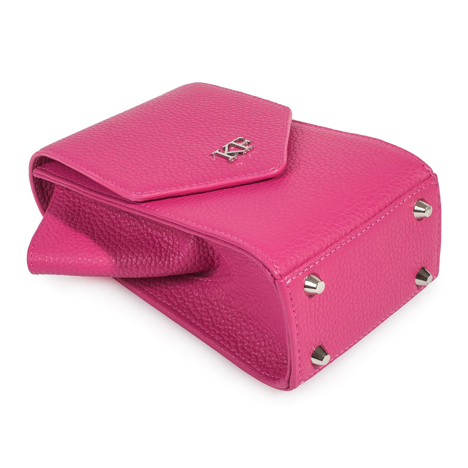 Leather Cross body Bag, Fuchsia Leather Shoulder Bag, Women's Leather Crossbody Bag, Leather bag KF-3613 - Image 6