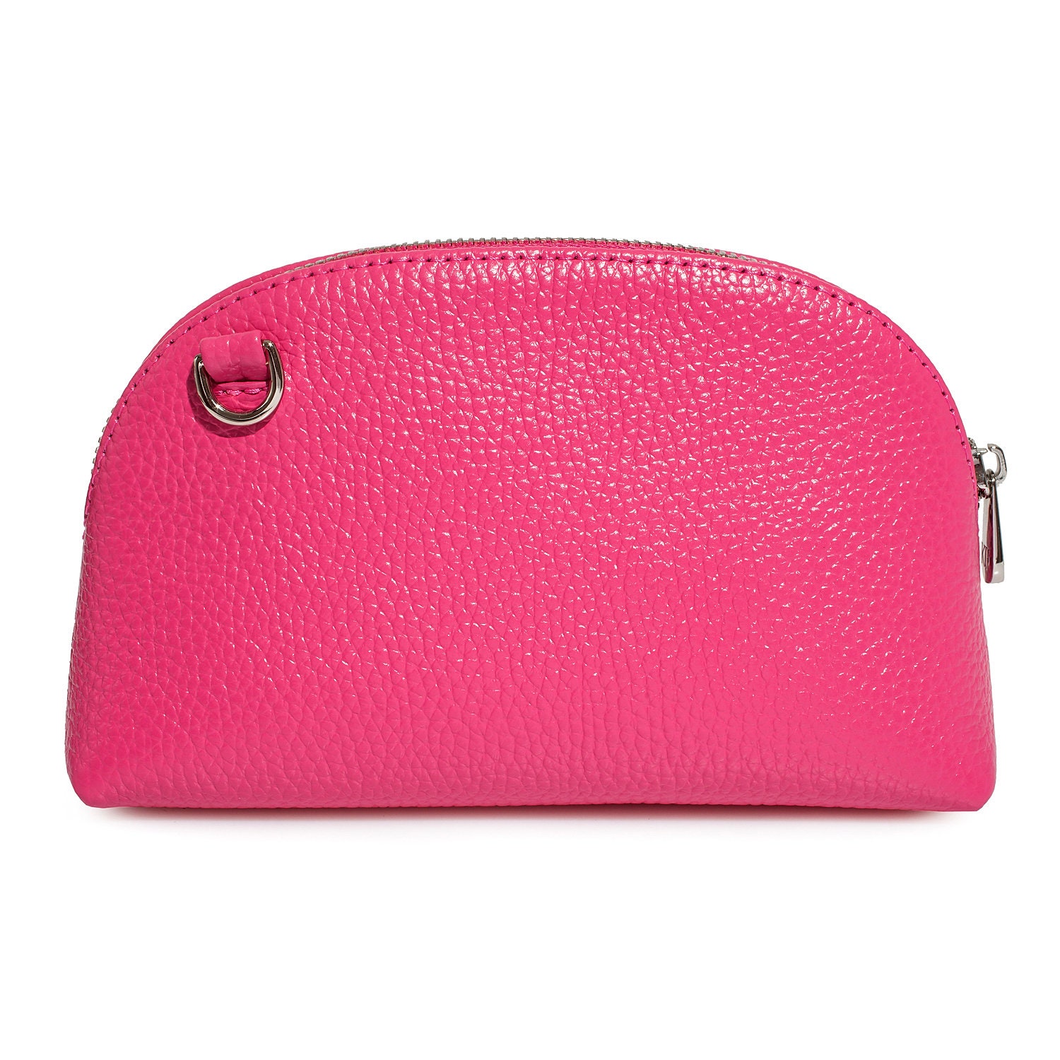 Leather Cross body Bag, Fuchsia Leather Shoulder Bag, Women's Leather Crossbody Bag, Leather bag KF-3755 - Image 4