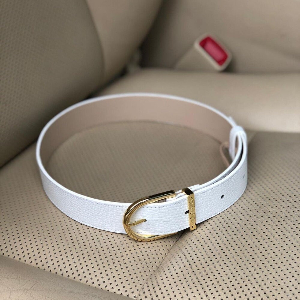 Womens leather belt, black leather belt for women KF-4337
