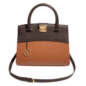 Leather Top Handle Bag, Brown Leather Handbag Top Handle, Women's Leather Bag KF-4934
